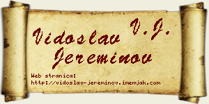 Vidoslav Jereminov vizit kartica